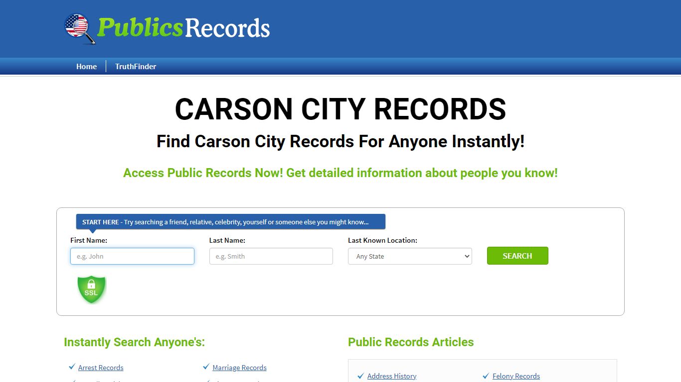 Find Carson City Records For Anyone