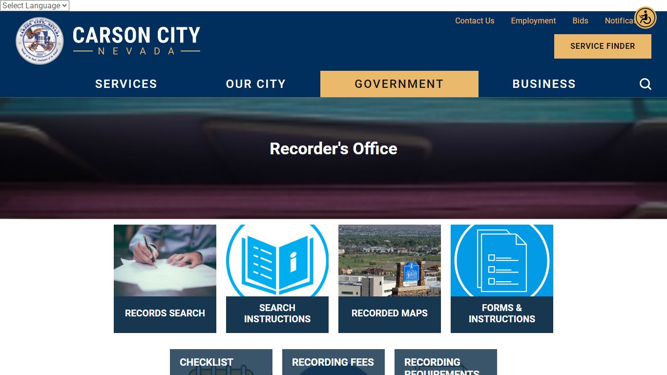 Recorders Office | Carson City